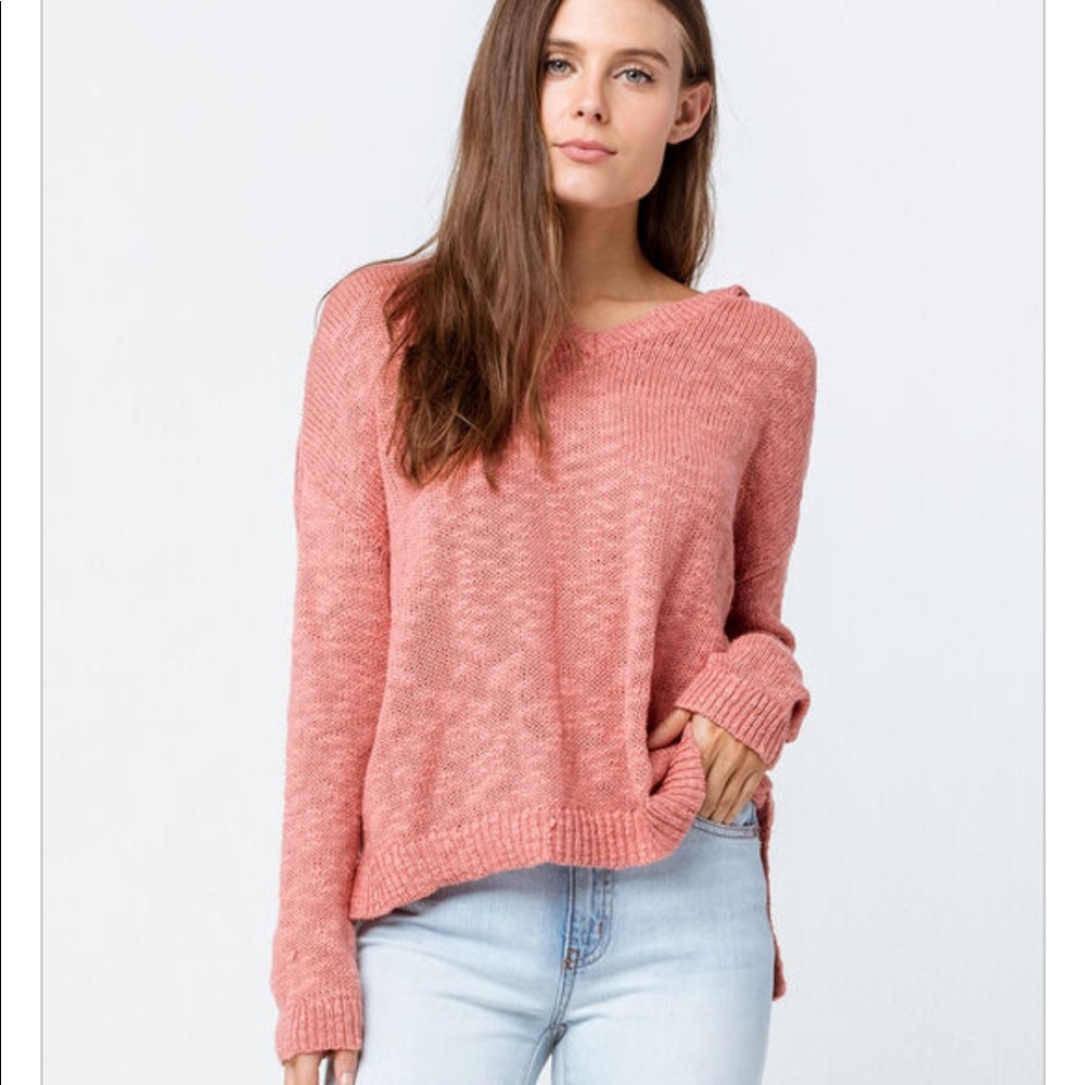 Roxy Hooded Sweater Pullover Rose XS NWT